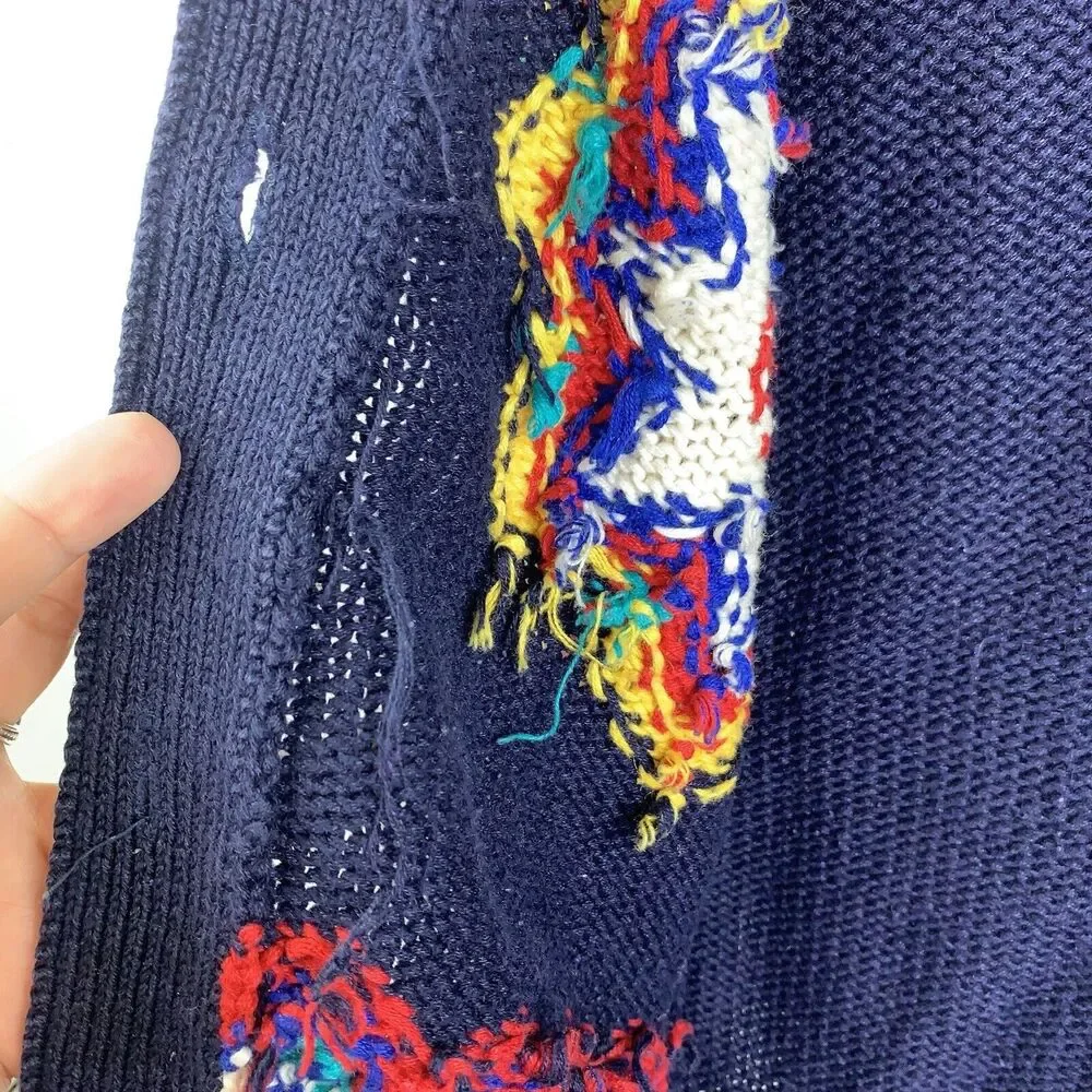 Vintage 90s Grandma Sweater Cardigan Women's sz S Small Knit Retro Cottagecore - Picture 13 of 16